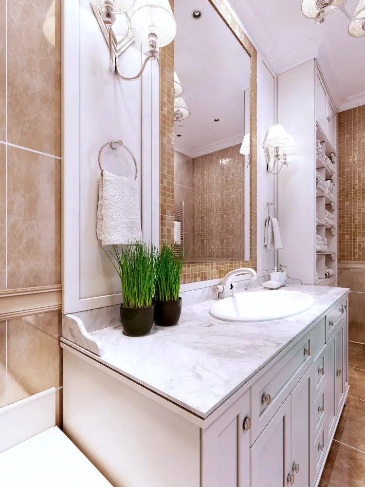 bathroom sink and vanity
